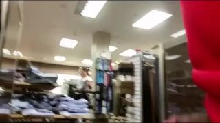 Flashing cock in clothes store-6