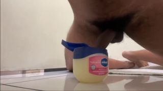 Guy Jerking Off Solo Mans Wild Ride Cowgirl Dildo, Vaseline Fuck, and Ruined Cumshot-4