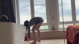 HollyHarlot - sexy cleaning lady in short dress-1