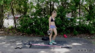  SFW Lora Cross Fitness Babe Outdoor Workout Ignore  Lora Cross -5