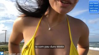 PHEmanuelly RaquelPUBLIC BEACH VOYEUR- Micro Bikini Jerk Off Inscrution Joi Portugues - 720p-2