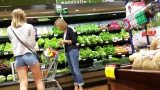 Teen girl with hot ass is buying  watermelons-1