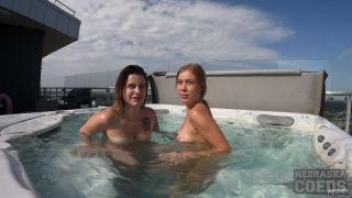 - Two Really Hot Babes Naked Rooftop Sunbathing Followed ...-0