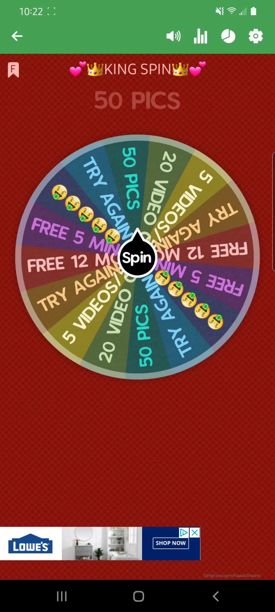 Onlyfans - hawaii5hoess - KING SPIN WHEEL  Lets have some FUN see what you might WIN You - 17-02-2021