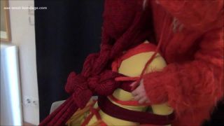 bdsm lesbi 1080 bdsm porn | MOHAIR CHAIRTIED WITH KNITTED BONDAGE ROPES | gagged-5