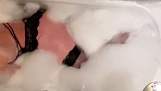 Big Tits Shemale Bathtub Masturbation-5