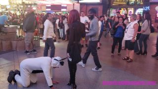 The Mean Girls - Goddess Platinum - Public Mutt Crawl (1080 HD) - Public Humiliation | footworship | feet porn femdom xxx-1