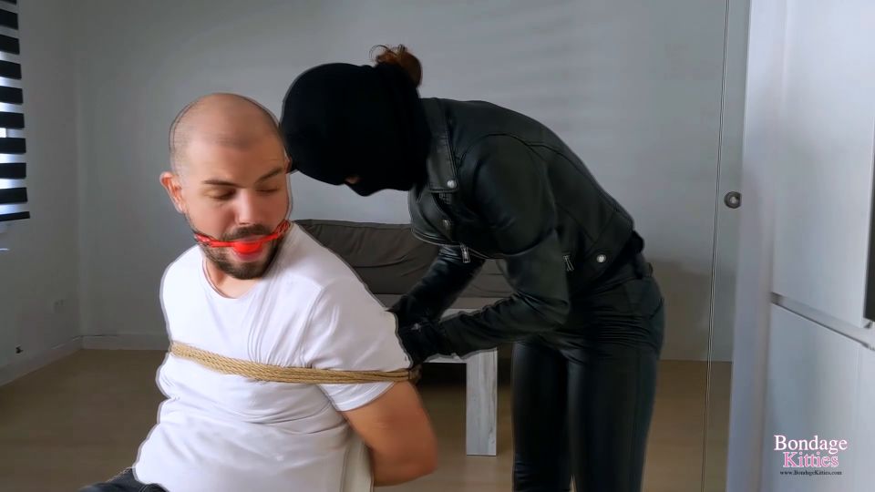 free online video 41 smoking femdom Bondage Kitties - Jack is hogtied and robbed by the burglar Akasha - FullHD 1080p, bondage on fetish porn