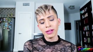 SHEMALE Super Cute Femboi Sucks Cock And Swallows Cum-7