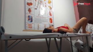 Gynecologist sticks dildo in pussy, fingers in ass and fucks patient-4