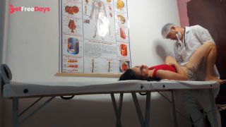 Gynecologist sticks dildo in pussy, fingers in ass and fucks patient-6