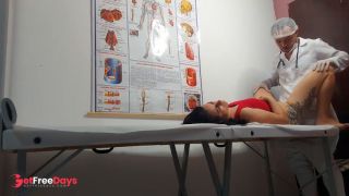 Gynecologist sticks dildo in pussy, fingers in ass and fucks patient-7