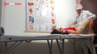 Gynecologist sticks dildo in pussy, fingers in ass and fucks patient-8
