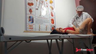 Gynecologist sticks dildo in pussy, fingers in ass and fucks patient-9