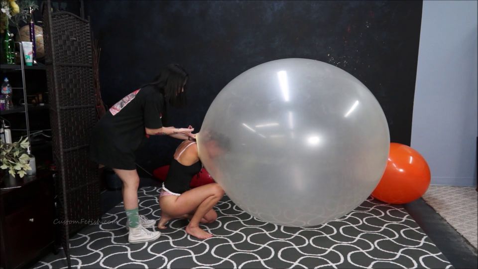 Custom Fetish - Cherri Inflates Then Climbs in Balloon - Fetish