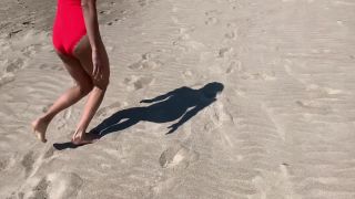 Saliva Bunny in 010 Sex on the Beach. Amateur POV Blowjob in Public Amateur-3