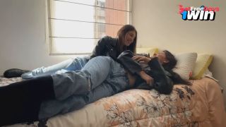 [GetFreeDays.com] Two slutty lesbians fuck in leather jackets and boots. Sex Leak July 2023-0