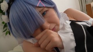 [FHD] COSX-086 柔乳Hカップの初心者レイヤーゆあちゃんを青色髪メイドコスにして生ハメ撮影会！-3