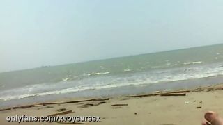 I Pull Out And Jerk Off My Cock In Front Strangers In The Public Beach.-3