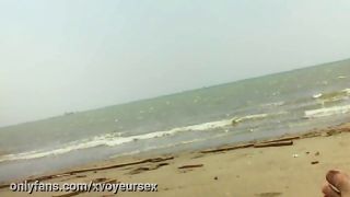 I Pull Out And Jerk Off My Cock In Front Strangers In The Public Beach.-4
