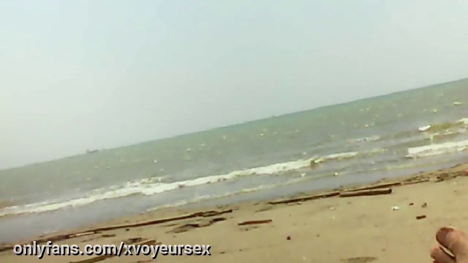 I Pull Out And Jerk Off My Cock In Front Strangers In The Public Beach.
