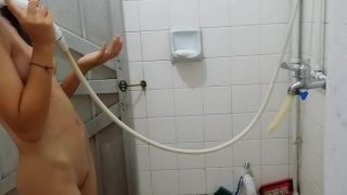 Nice girl taking shower and washing pussy. hidden cam-5