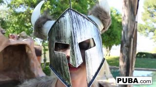 In The Forest Sexy Viking Nadia plays wtih her pussy in the forest-5