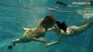 Blonde Porn Girls Andrea and Monica stripping one another underwater-2