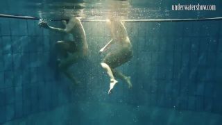 Blonde Porn Girls Andrea and Monica stripping one another underwater-8