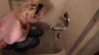 free porn clip 28 Wet Jeans and T-shirt in Bath Tub - wet look - fetish porn boyfriend foot fetish-1