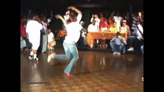 Double boob slip of a black girl in a amateur dance  contest-2