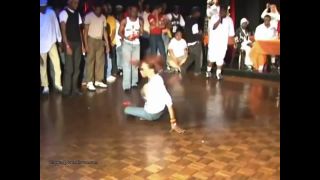 Double boob slip of a black girl in a amateur dance  contest-4