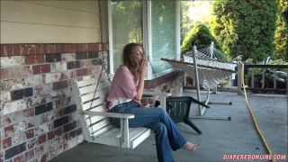 DiaperedonlineAmber Amber Smoking Outside Diapered-9