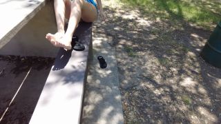 Footfetish Dee's Watermelon Pedicure At The Park - Foot Fetish-8