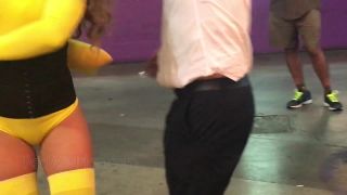 CandidCreeps 860 Pikachu Thong in Public Halloween Candid Hal-9