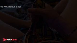 Handjob - jerking off and cumming in fashionable panties-2