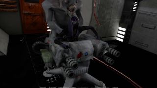 Lsd131313 - while a cute girl is being fucked she shoots monsters from a turret-2