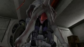 Lsd131313 - while a cute girl is being fucked she shoots monsters from a turret-5