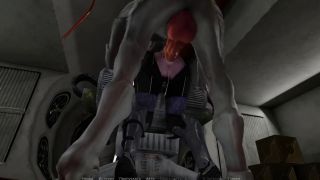 Lsd131313 - while a cute girl is being fucked she shoots monsters from a turret-9