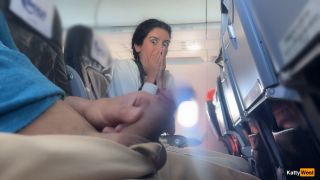 Katty West Public Cock Flashing And Jerking In Airplane (Public)-0