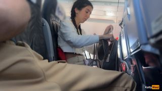 Katty West Public Cock Flashing And Jerking In Airplane (Public)-2