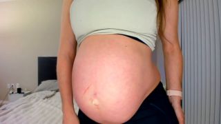 PregnantPrincess - Pregnant Belly Bellybutton Play in Workout Clothes - Pregnant-0