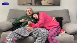 Step Sister Caught Step Brother Watching Porn and Jerking Off Beauty was Sho...-7