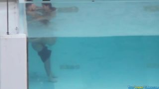 Couple fucking in the hotel  pool-1