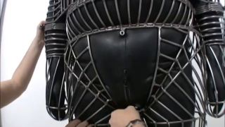 [XBondage.Porn] Alice In Bondage Land - Full Body Metal Cage Threesome Gwen Freestorm,Mistress Alice-8