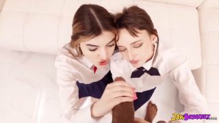 Big Dick Schoolgirls Take Turns on MONSTER BBC-9