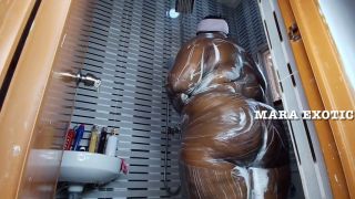 Big Cock Hard Fuck Ebony Milf Homemade Shower Standing Doggystyle Fuck - Mara Exotic-2