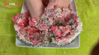 [GetFreeDays.com] Subby Wanted Dessert So I Smash A Cake and Feed Him From My Feet  Food Crush  Foot Cleaning Adult Clip October 2022-2