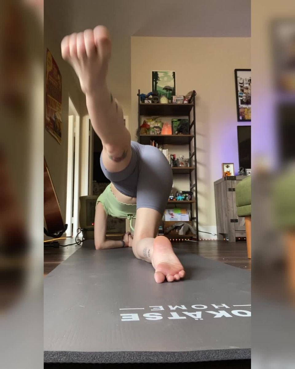 online xxx clip 44 LisaTheSuccubrat – Yoga Workout in Shorts Pmv, giantess fetish on fetish porn 