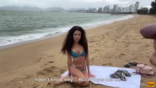 Beach Babe Can I Cum On Your Tits - Public Cock Flashing On The Beach-7